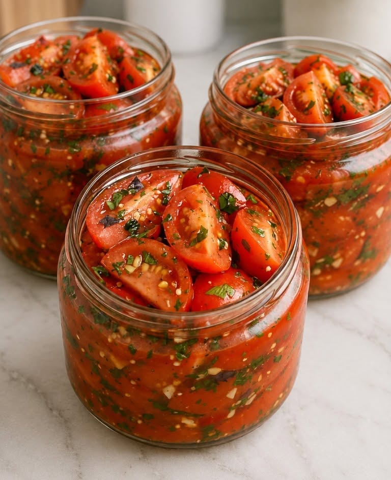 Koreanische Tomaten. Ihr Geschmack ist unvergleichlich und sie halten sich perfekt bis Neujahr!