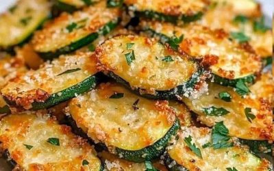 Gebackene Zucchinichips mit nur 2 Zutaten