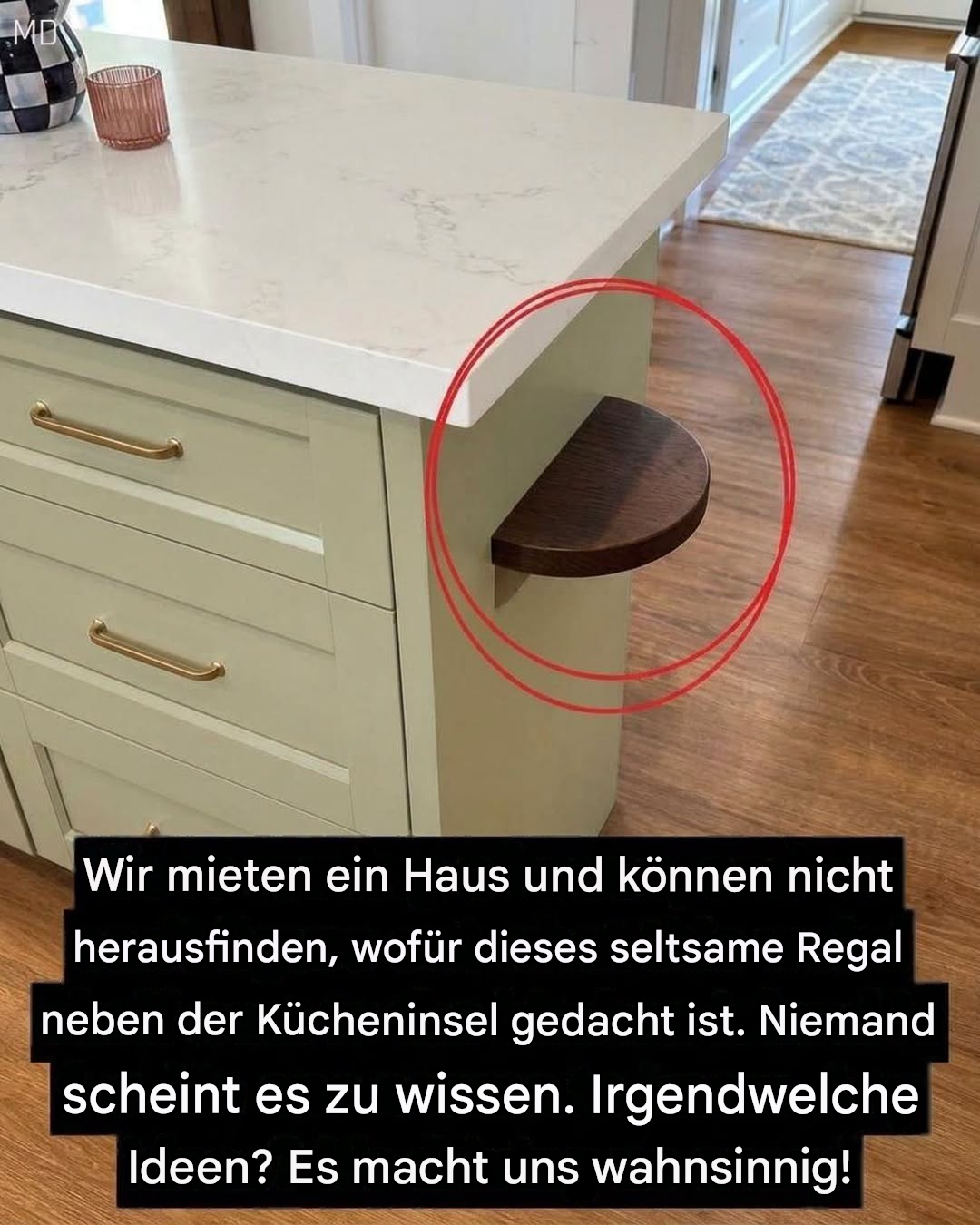 Das kleine Regal auf der Kücheninsel – Warum es da ist