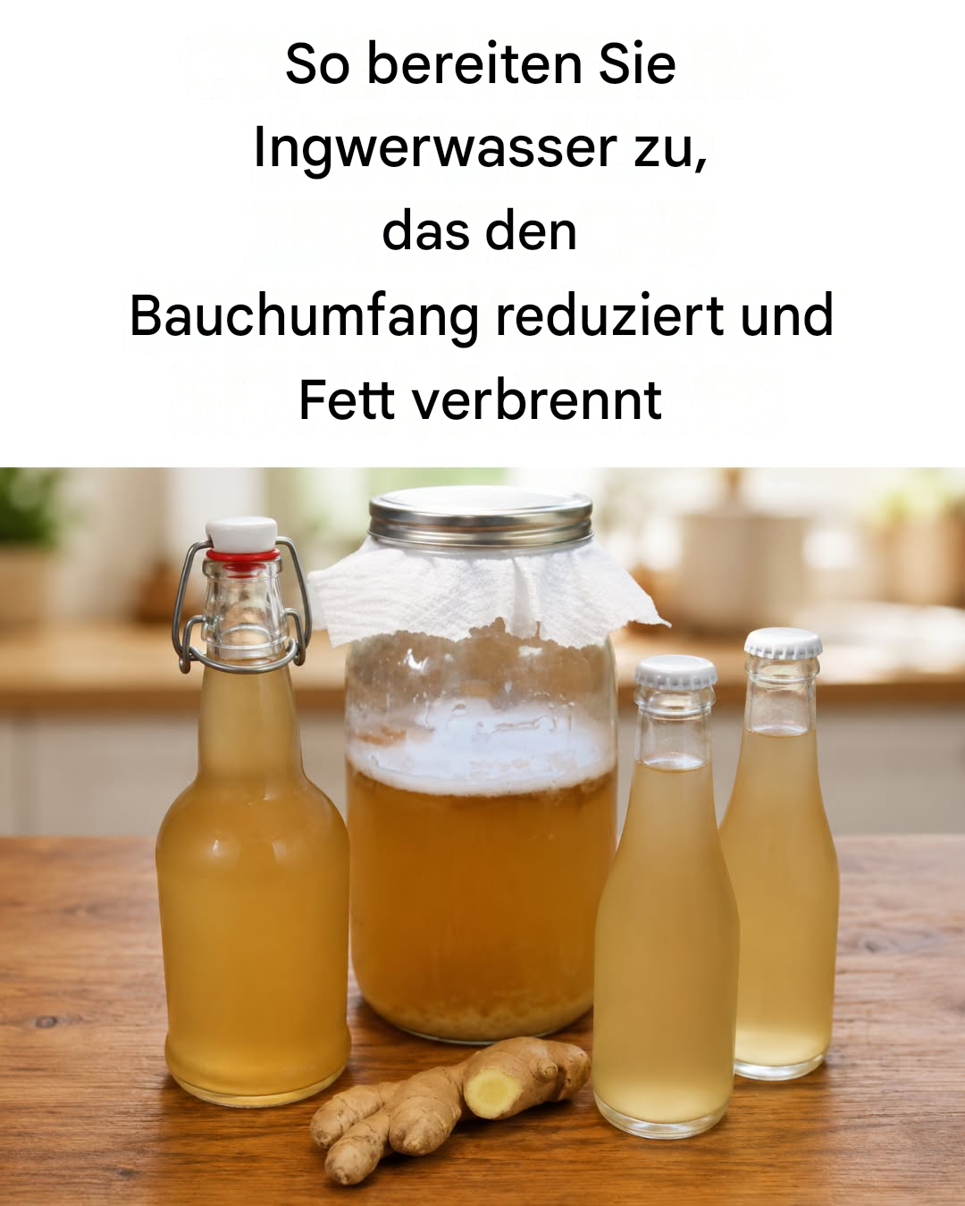 Wie man Ingwerwasser zubereitet, um Bauchfett zu verbrennen