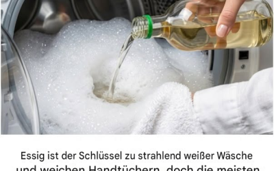 Essig ist der Schlüssel zu strahlend weißer Wäsche und weichen Handtüchern, doch die meisten verwenden ihn falsch. So geht’s richtig.