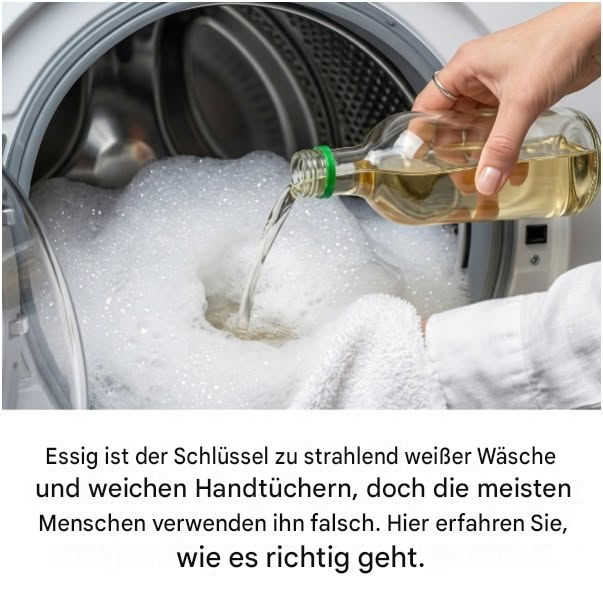 Essig ist der Schlüssel zu strahlend weißer Wäsche und weichen Handtüchern, doch die meisten verwenden ihn falsch. So geht’s richtig.