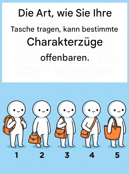Was die Art, wie Sie Ihre Tasche tragen, über Ihren Charakter aussagt