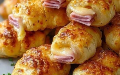 Knusprige und zartschmelzende Blätterteig-Häppchen mit Schinken und Käse