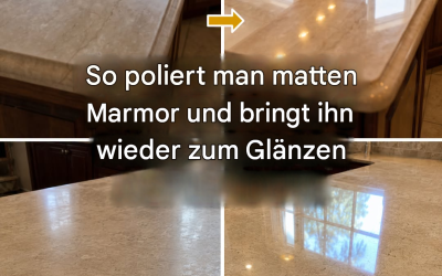 Super sauberer und glänzender Marmor mit einfachen natürlichen Zutaten