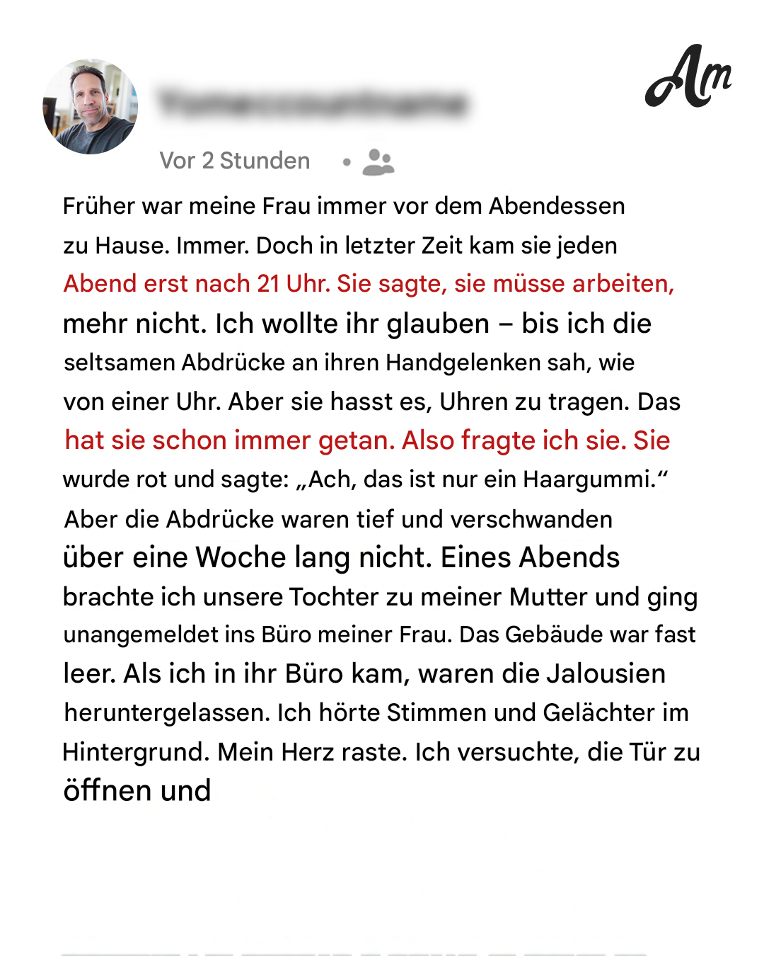 Meine Frau kam nach 21 Uhr immer öfter mit seltsamen Flecken an den Handgelenken nach Hause – deshalb bin ich eines Abends unangemeldet in ihrem Büro aufgetaucht.