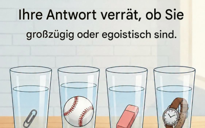 Dieser Vier-Gläser-Wassertest enthüllt Ihre Denkweise: Sind Sie logisch oder intuitiv?