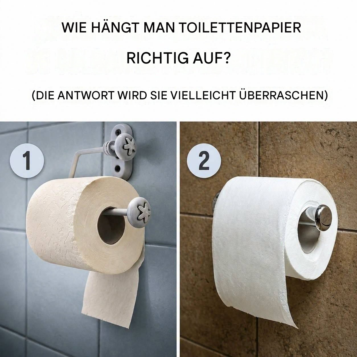 Wie hängt man Toilettenpapier richtig auf? Die Familiendebatte – ein Patent von 1891 klärt die Frage