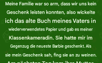 Die Kinder veranstalteten einen Geschenkeaustausch in der Schule.
