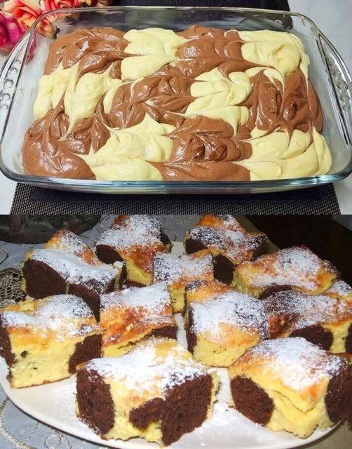Tag und Nacht Kuchen in 10 Minuten im Ofen