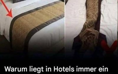 Welchen Zweck hat der Stoffstreifen über den Hotelbetten?