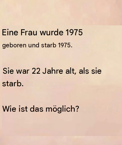 Sie wurde 1975 geboren und starb im selben Jahr, war aber erst 22 Jahre alt: das Rätsel, das alle verblüfft.