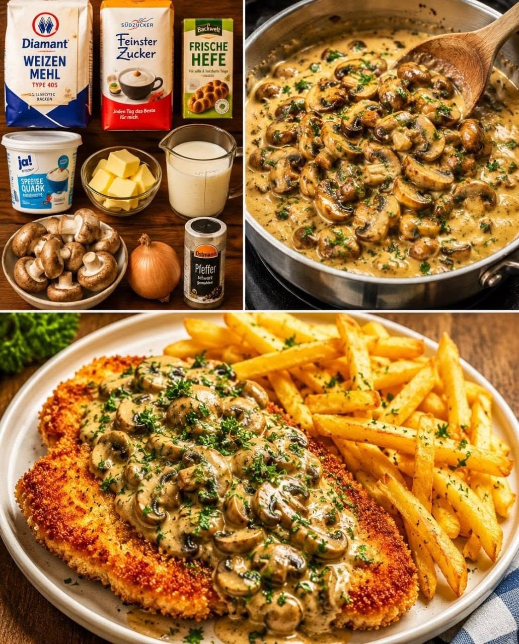 Schwarzwälder Jägersauce mit 300 g Champignons, hammerleckere Sauce!