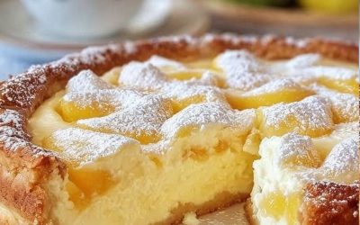 Unschlagbarer Apfelkuchen mit Vanillepudding in 10 Minuten im Ofen