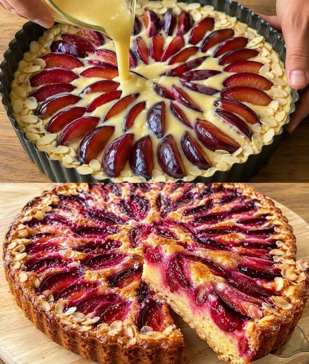 Pflaumenkuchen blitzschnell fertig in 5 Minuten zubereitet