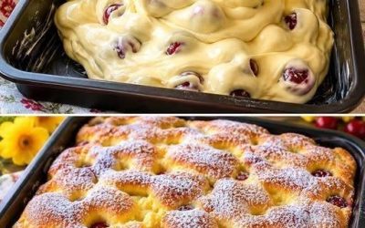 Schneller Quark Kirschkuchen in 5 Minuten zubereitet