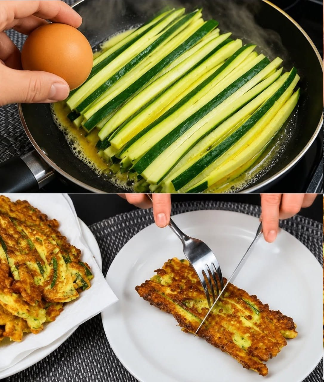 Fur mich besser als Fleisch, Panierte Zucchini in 10 Minuten