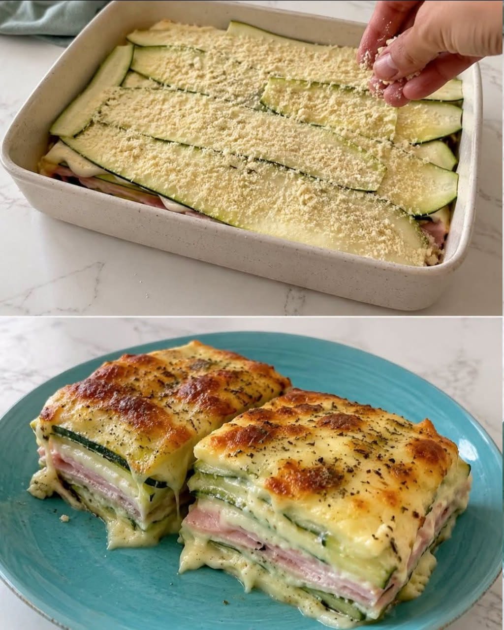 Zucchini-Parmesan aus dem Ofen – Lasagnegenuss ohne Nudeln
