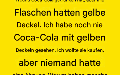 Das Geheimnis hinter den gelben Flaschenverschlüssen von Coca-Cola