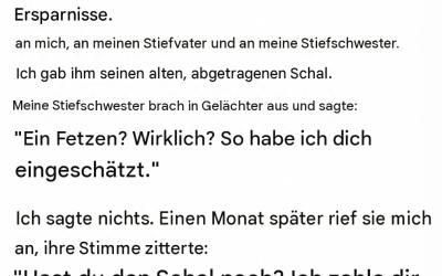 Statt eines Hauses oder Geldes erbt sie einen alten Schal: Die verborgene Bedeutung wird Sie tief berühren.